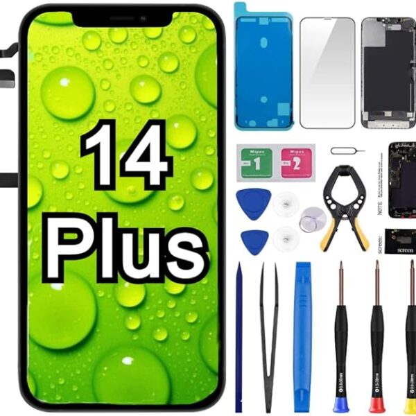 iPhone 14 Plus Screen Replacement 6.7 inches LCD Display and Touch Digitizer Assembly Repair Tool Kits and Face ID and True Tone Programmable