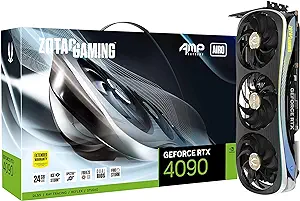 ZOTAC Gaming GeForce RTX 4090 AMP Extreme AIRO 24GB GDDR6X 384-bit 21 Gbps PCIE 4.0 Graphics Card, IceStorm 3.0 Advanced Cooling, Spectra 2.0 RGB Lighting, ZT-D40900B-10P